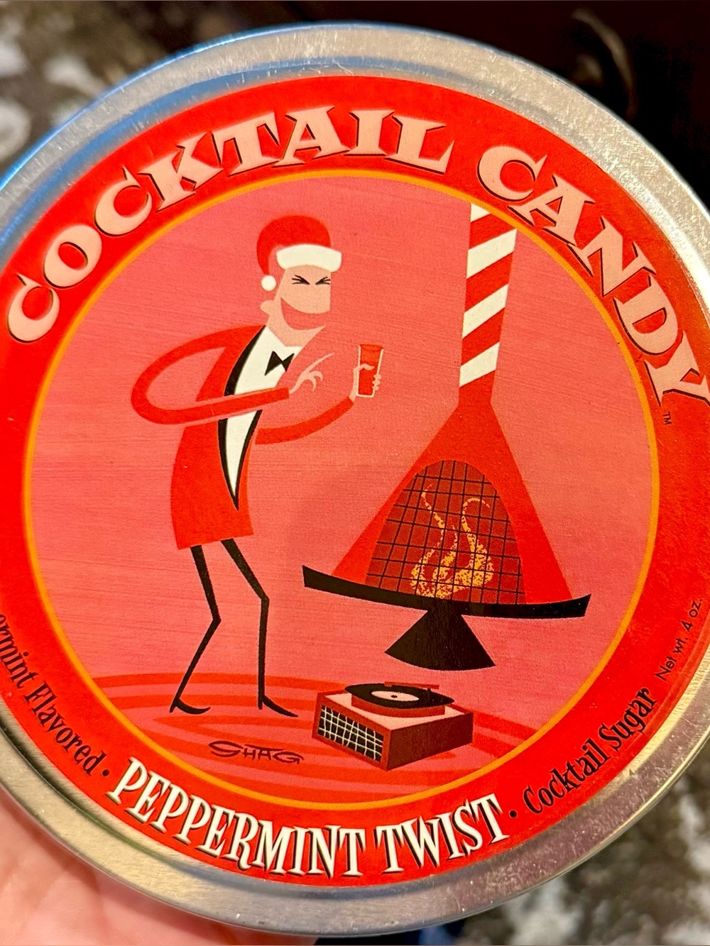 Peppermint Twist Cocktail Candy - Collector Tin